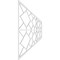Ekena Millwork Set of Four Panels for 94 1/2"W x 28 1/4"H Hudson Fretwork Wainscot Wall Paneling WPKP14X01X47HSN - alternate 3